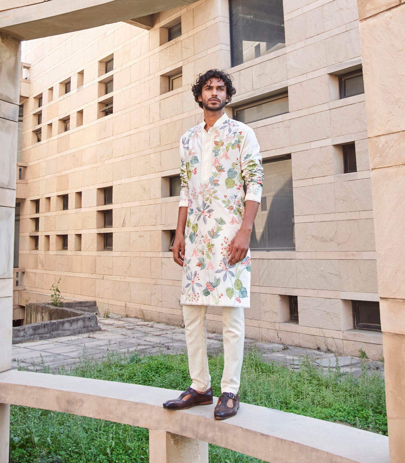 Tropical Flora Kurta Set