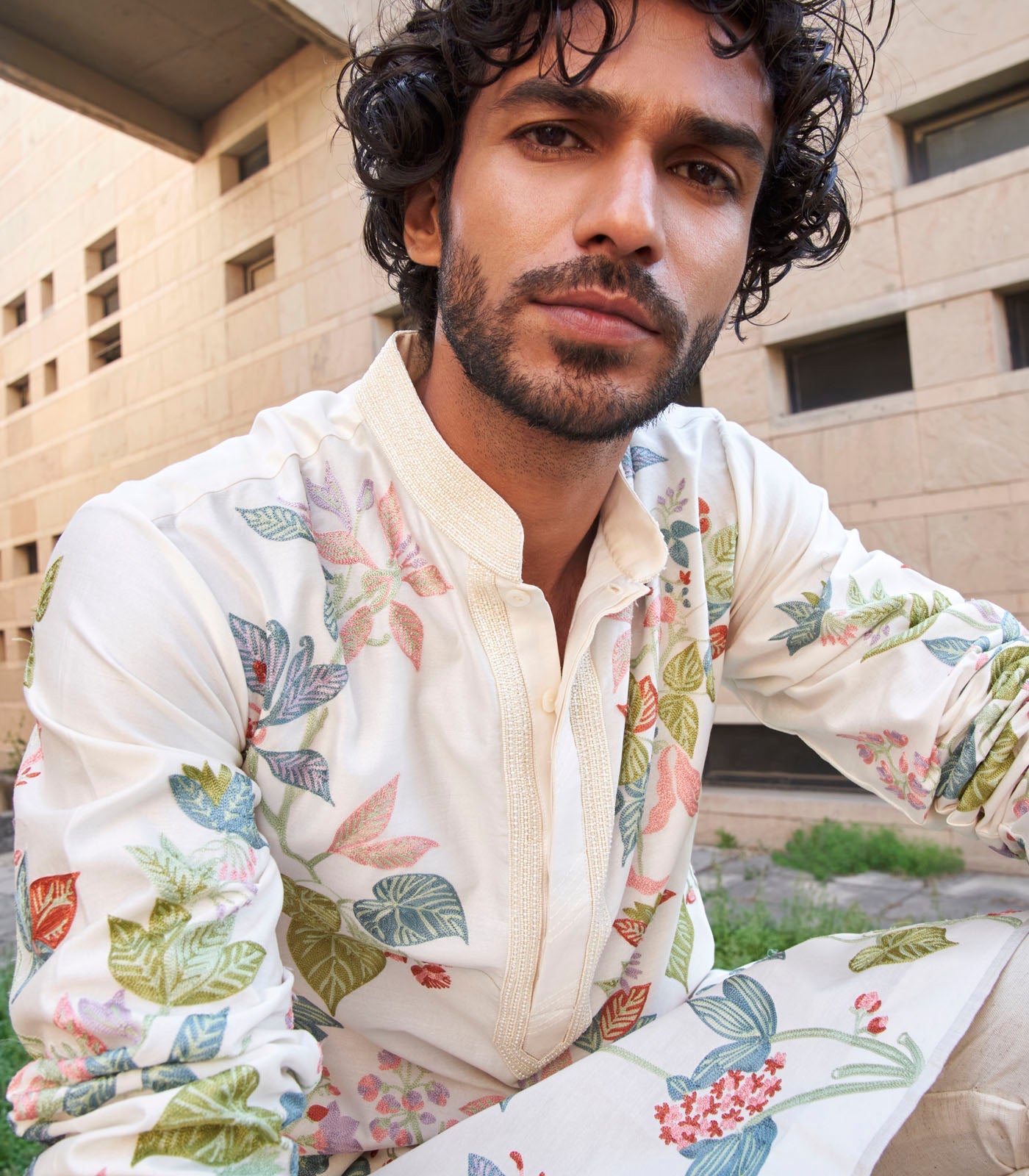 Tropical Flora Kurta Set