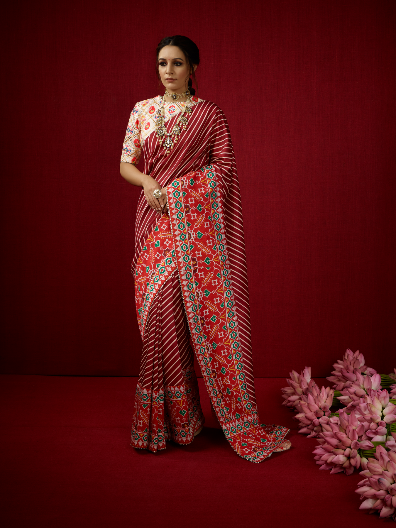 Qalb Saree &amp; Blouse Set
