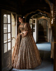 Copper Jade Lehenga Set