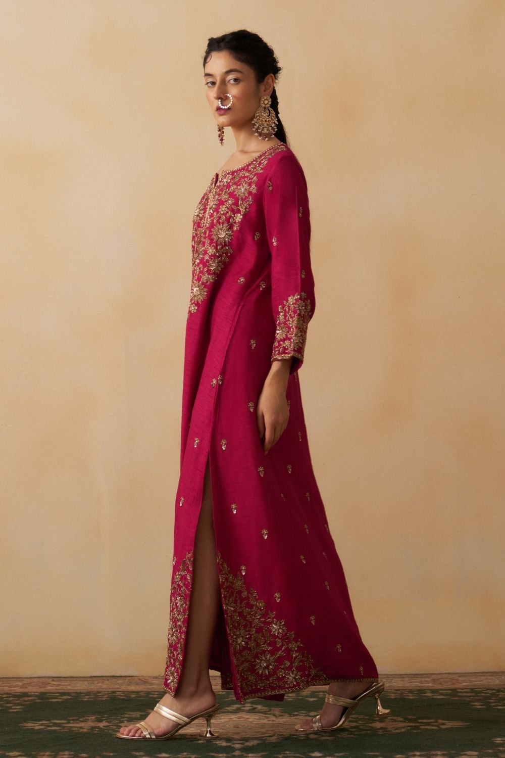 hot pink kaftan dress Sunny's Bridal - Prevasu - Hot Pink Kaftan Dress