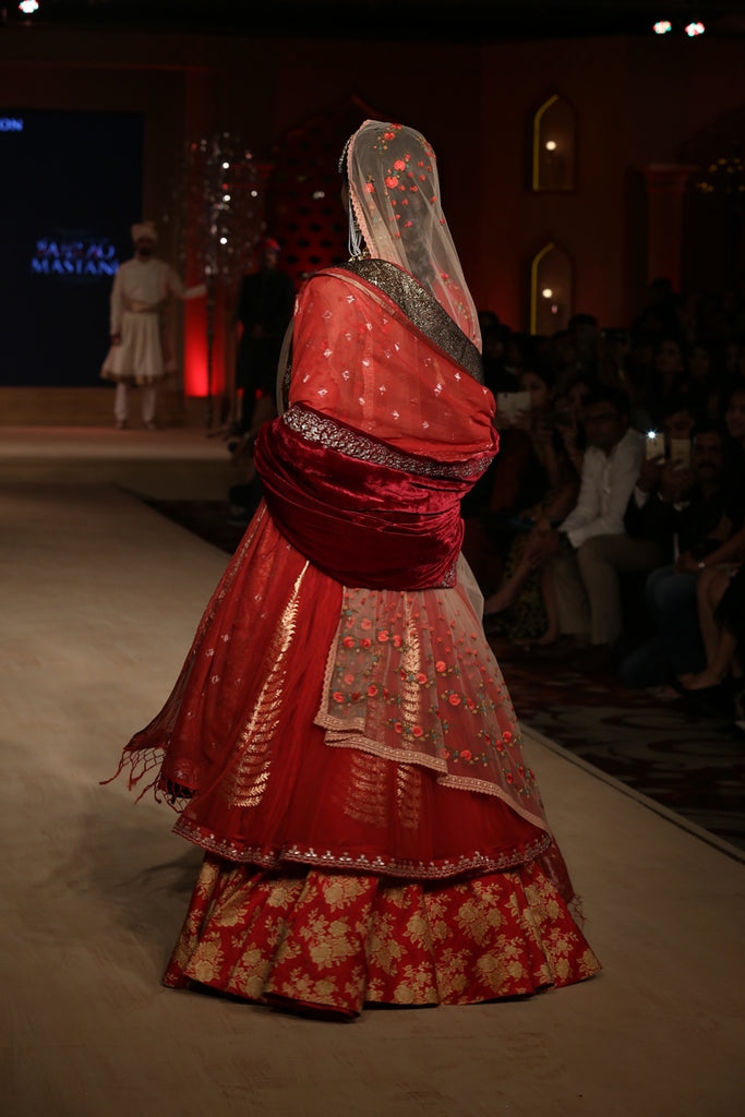 Mastani Maroon Kalidar Floral Embroidered Anarkali Set