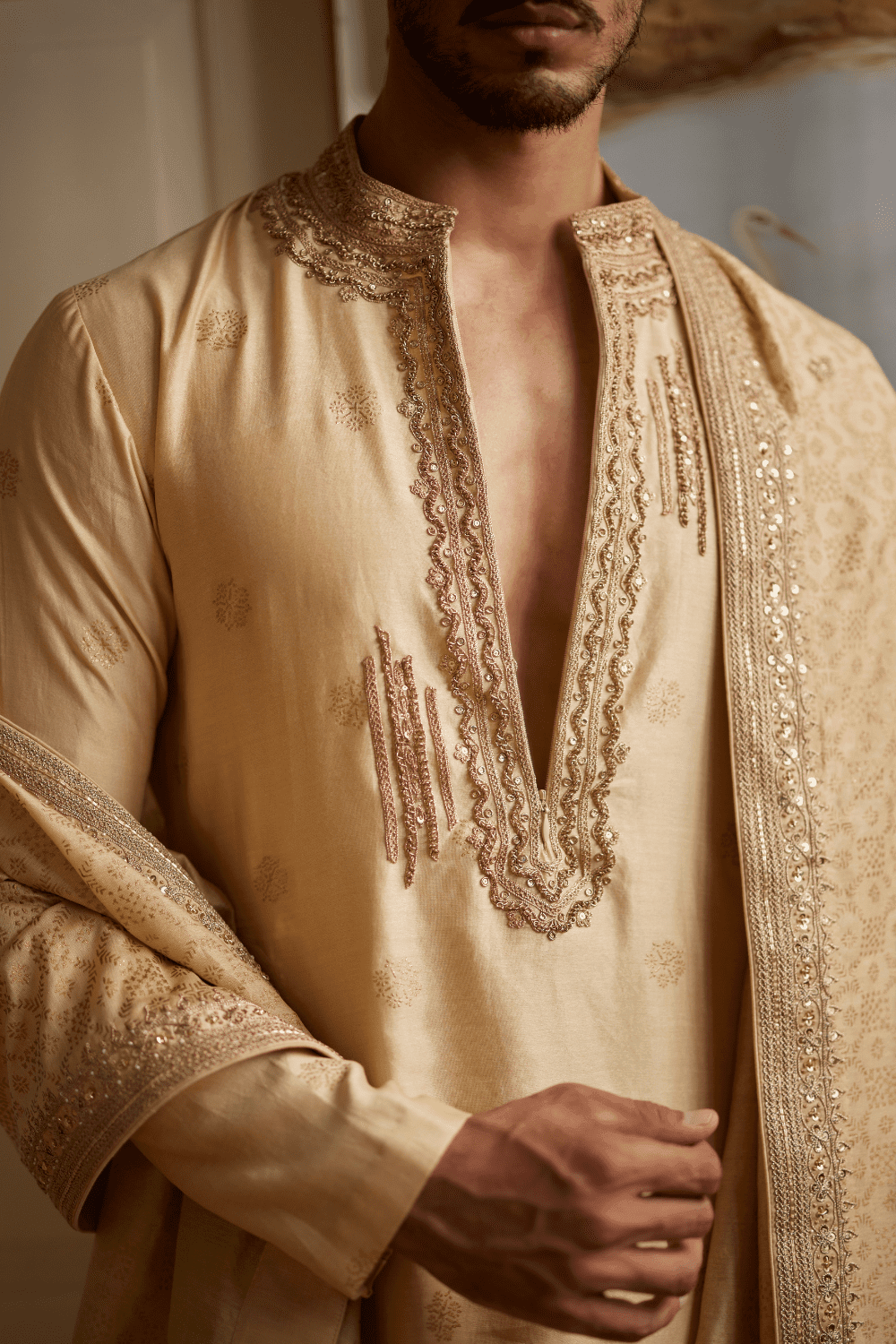 Buttercup Kurta With Dushala &amp; Churidar