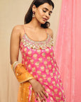 Ravina Strappy Sharara Set - Pink