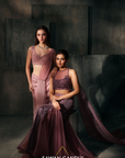 Mauve Fishcut Lehenga