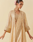 Buttercup Saree Paired With Blouse & Cape
