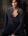 Blue Ombre Cutdana Kurta