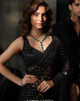 Black Cutwork Jaal Saree