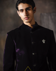 Wine Velvet Bandhgala