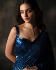 Electric Blue Kashti Sequins Saree