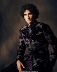 Wine Cutdana Embroidery Sherwani
