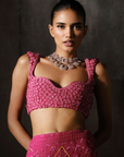 Hot Pink Cutwork Lehenga