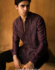 Wine Cutdana Kurta