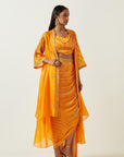 Draped Skirt & Cowl Top Set