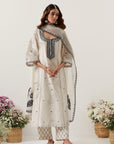 Ivory Kurta Paired With Pants & Dupatta