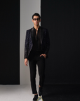 Navy Blue Cutdana Jacket