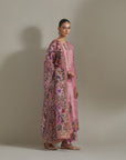 Classic Kurta Set With Pants - Pink 3
