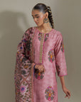 Classic Kurta Set With Pants - Pink 4