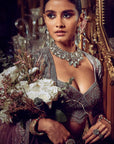 The Palace Of Provence Aged Lavender Lehenga
