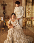 Ivory Gold Sherwani Set