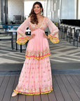 Zohra Peplum With Sharara -Mallika Singhania