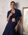 Midnight Revierie Embroidered Lehenga Set