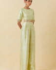 Mint Banarasi Silk Jumpsuit