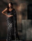 Black Sequins Saree