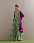 The Ghoomer Anarkali Set - Green