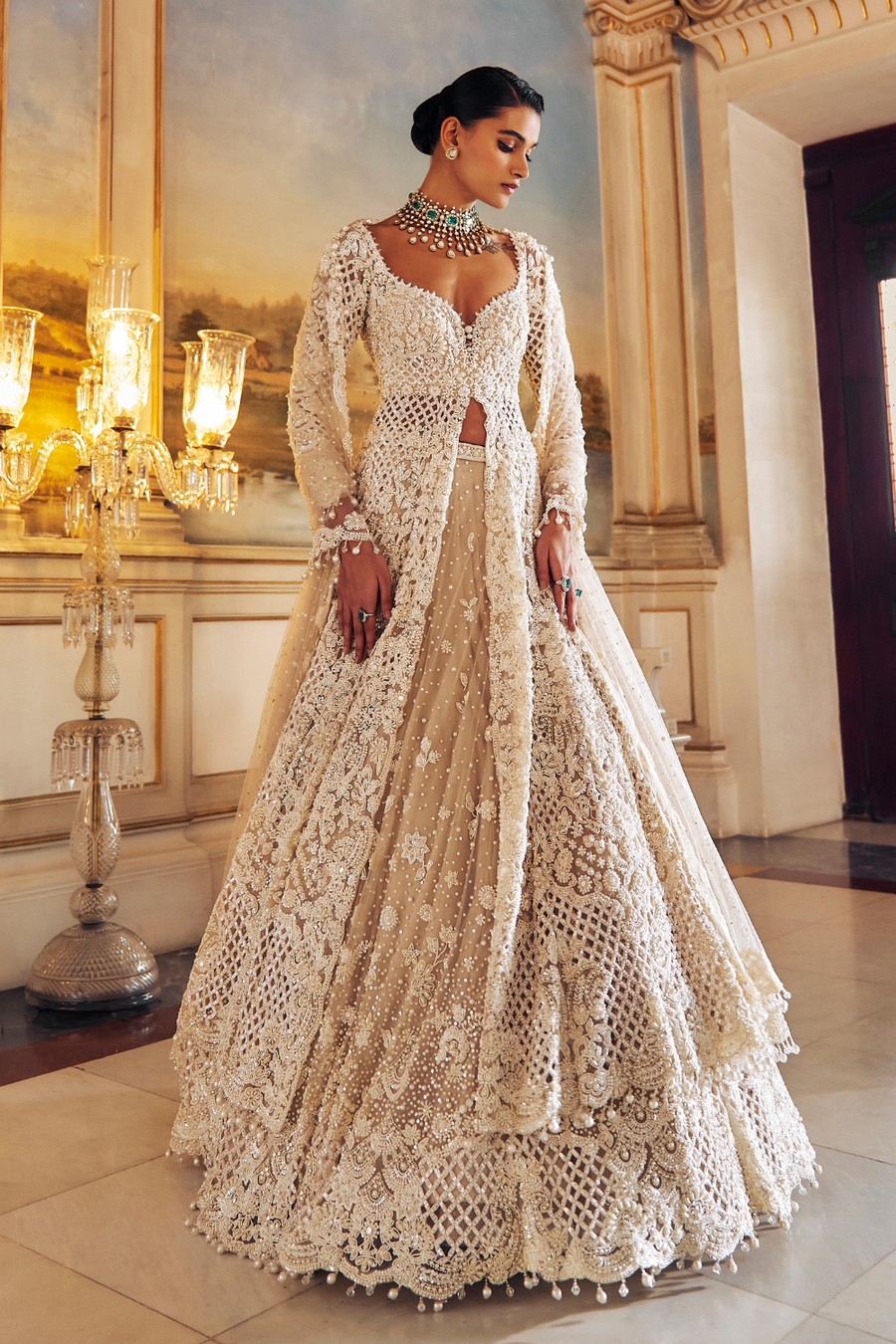 Pearl Jacket Lehenga Set - Ready to Ship