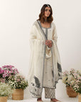 Ivory Kurta Paired With Pants & Dupatta