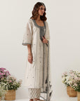 Ivory Kurta Paired With Pants & Dupatta