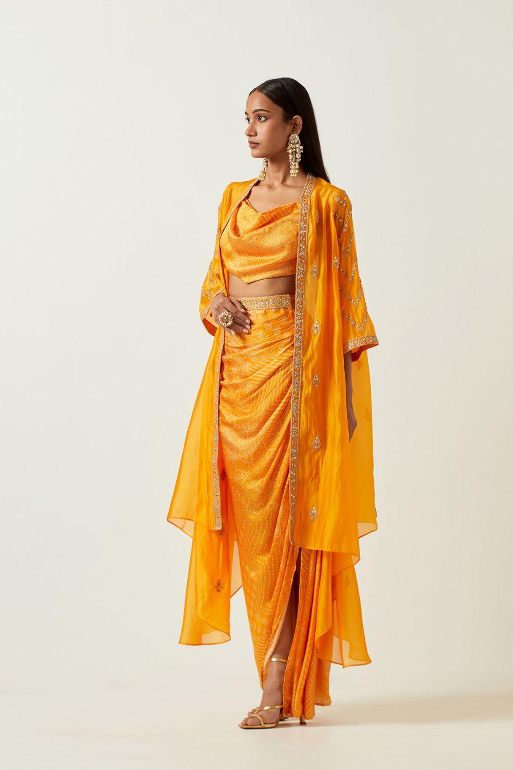 Draped Skirt &amp; Cowl Top Set