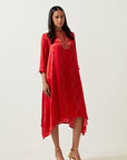 Red Bandhani Tunic