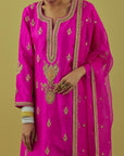 Fuschia Kurta With Palazzo Set
