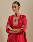 Kaftan Kurta Set - Red