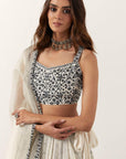 Ivory Mirror & Resham Lehenga Set