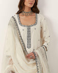 Ivory Kurta Paired With Pants & Dupatta