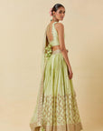 Mint Lehenga Paired With Blouse Dupatta