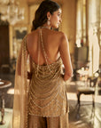Caramel Crystal Sharara Set