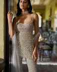 Silver Gold Crystal Pant Set