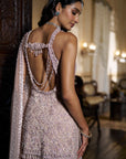 Mauve Sequin Sharara Set