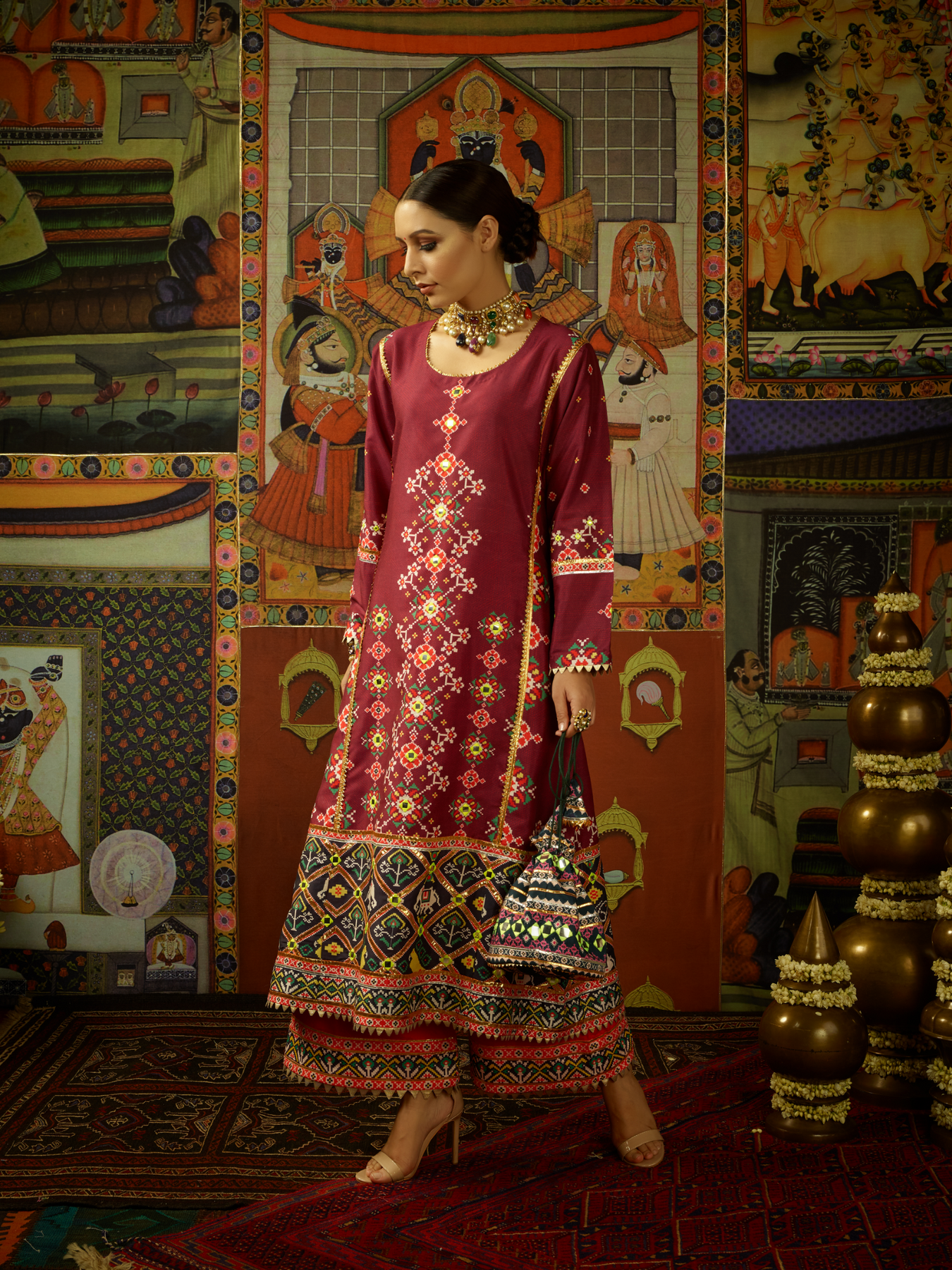 Palash Jhola With Palazzo