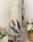 Ivory Kurta Paired With Pants & Dupatta