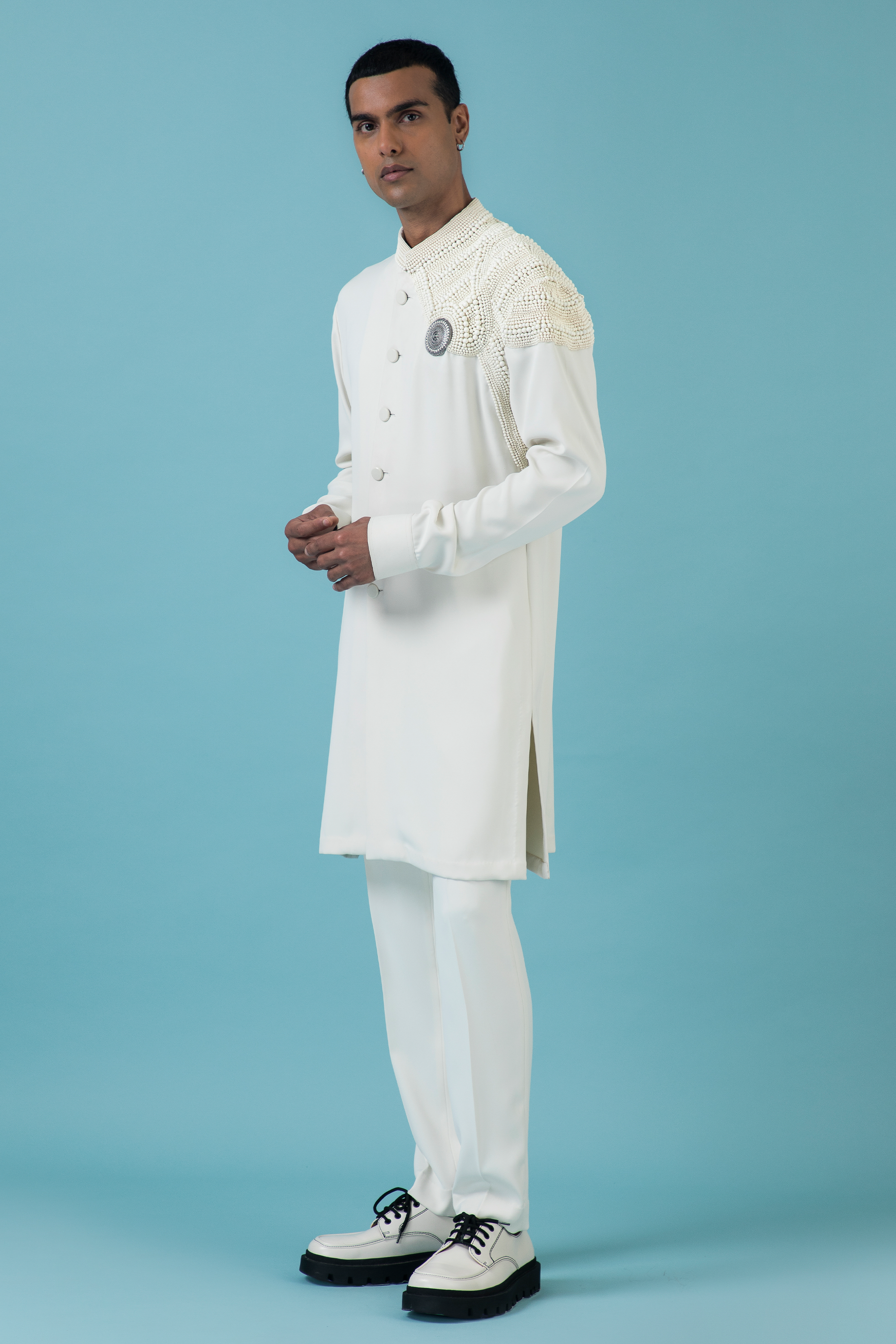 Ivory Bead Magic Kurta