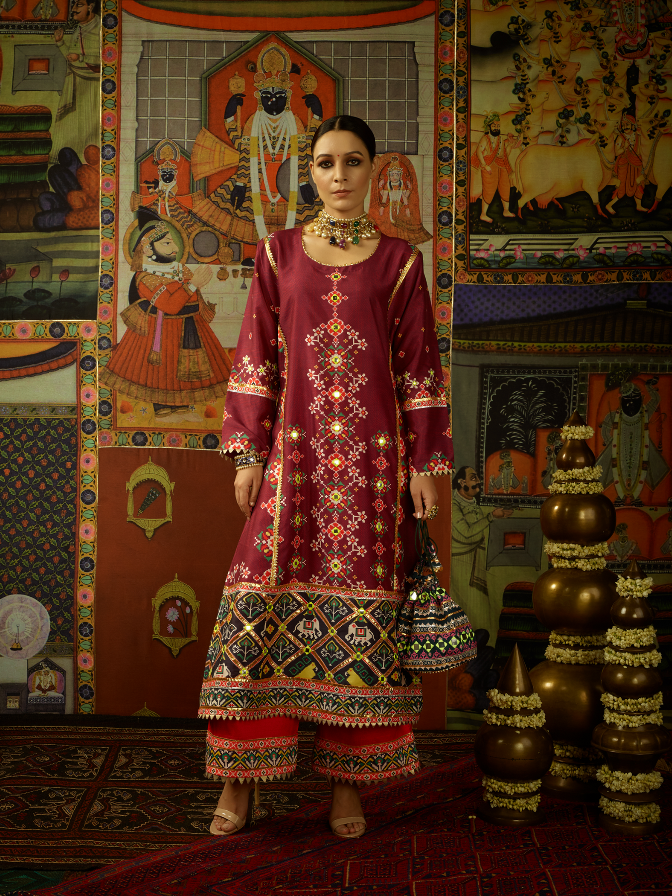 Palash Jhola With Palazzo