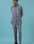 Grey Jungle Nehru Jacket