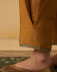 Mustard Short Kurti With Salwar Set