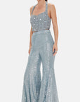 Electric Indigo Corset & Sharara Set - Ready to Ship