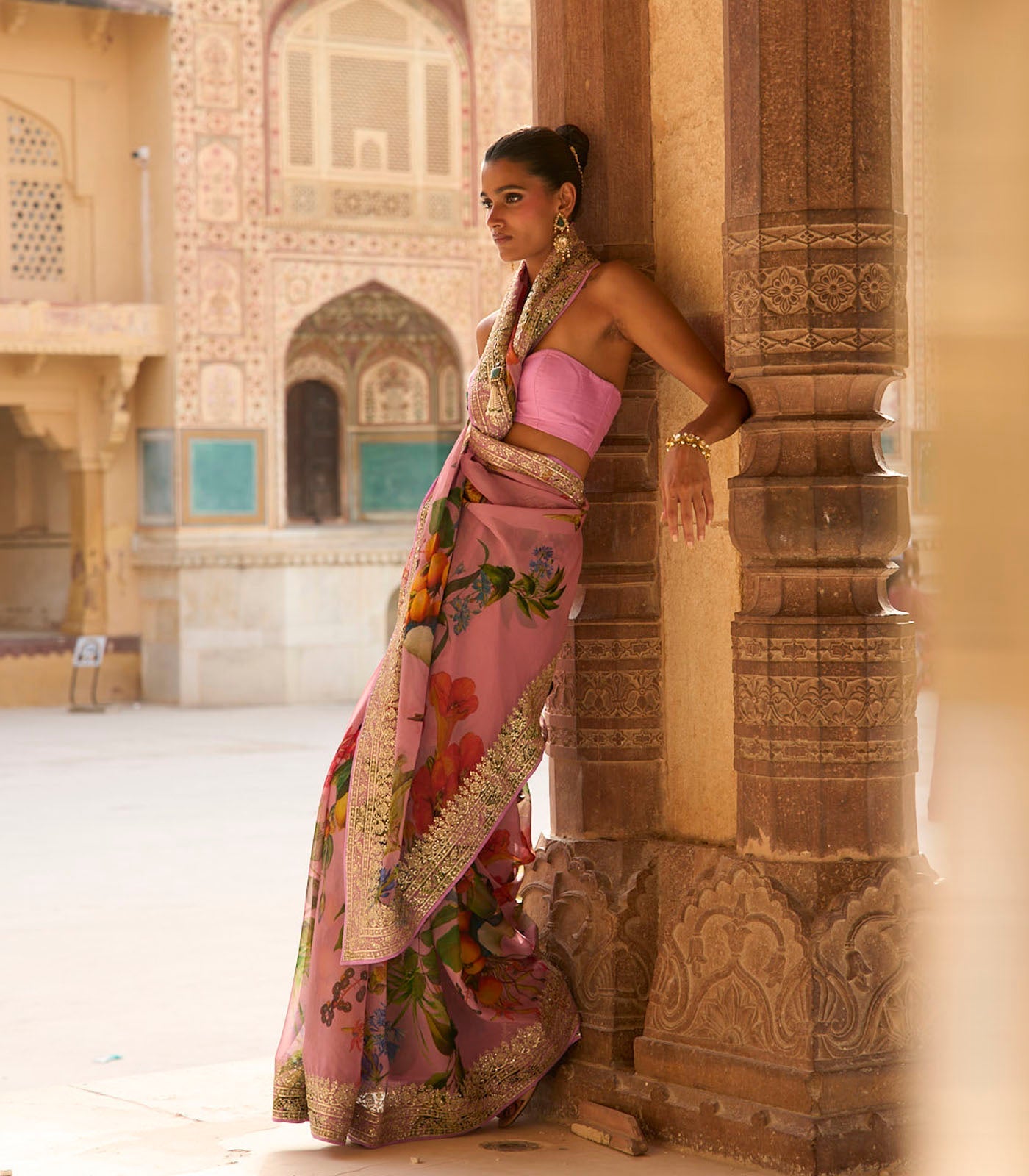 Ruh Printed Saree Set